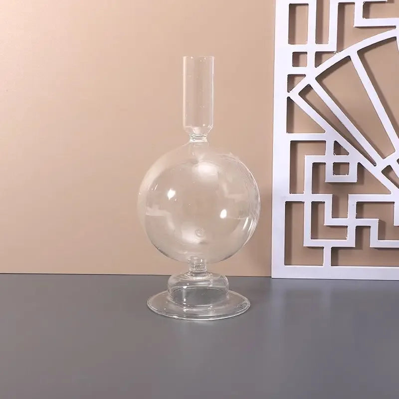 bougeoir en verre pour décoration de mariage et centre de table - vue 24 sur 29
