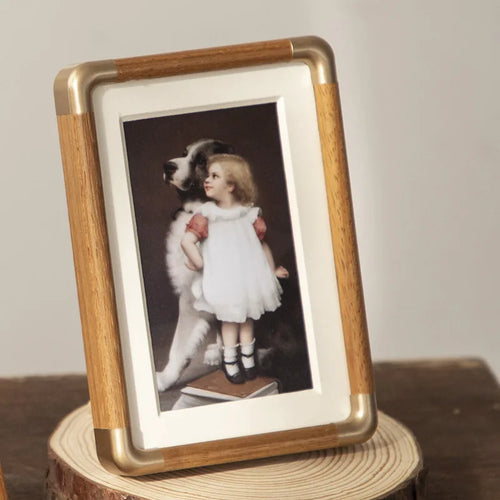 cadre photo en bois avec coin en cuivre pour décoration élégante - vue 8 sur 7