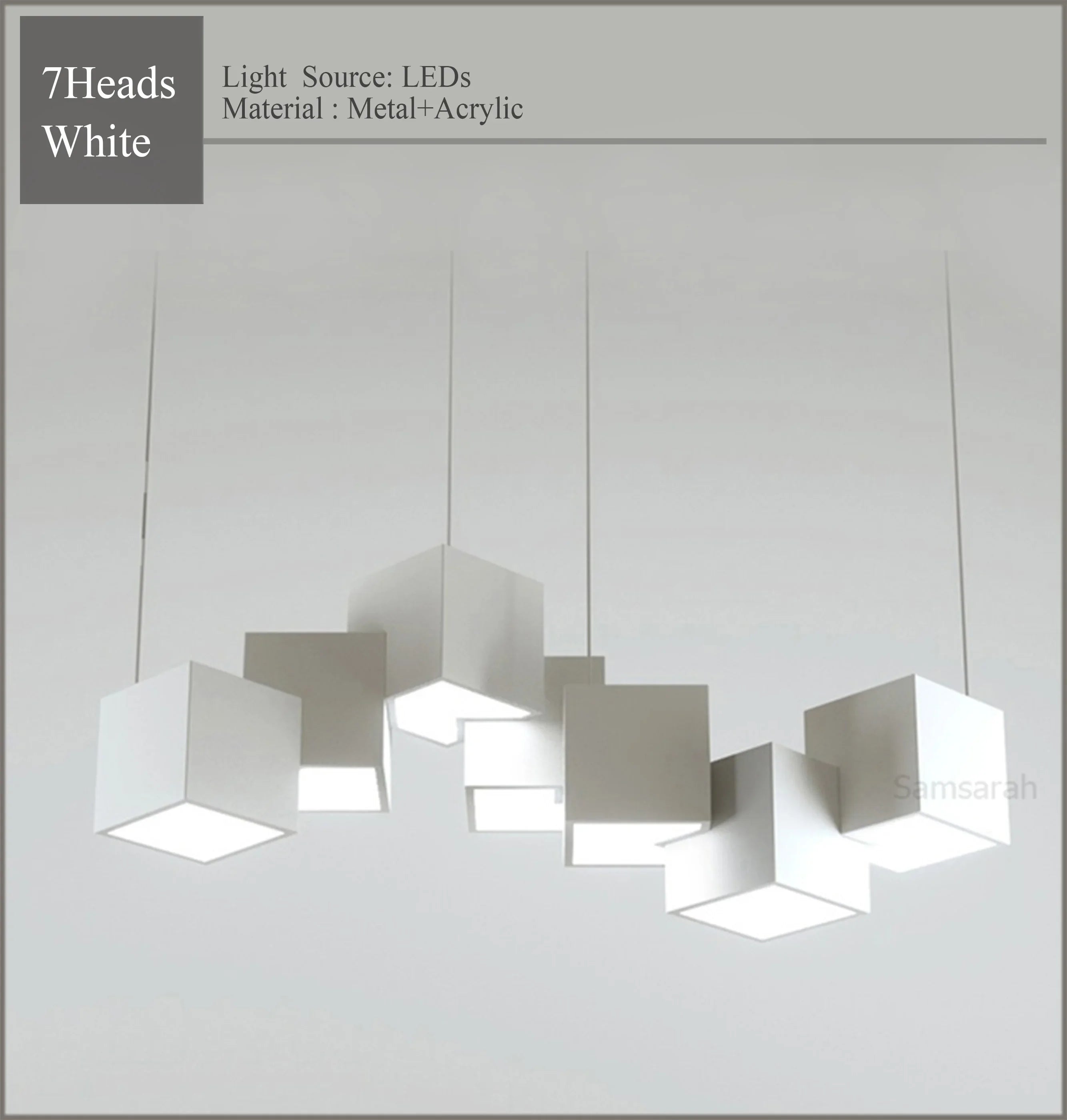 2024 Magic Cube Led Creative Pendant Light Ceilng Hanging Lamp for Dining Room Living Room Light Fixture Samsarah Lighting - vue 10 sur 10