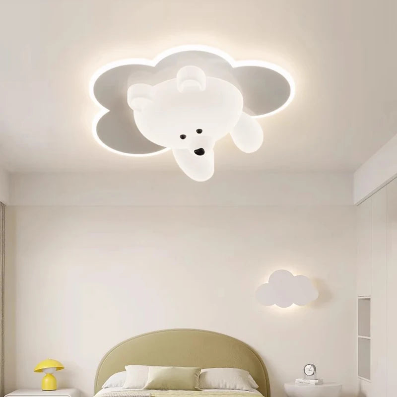 plafonniers mignons en forme d'ours et nuage pour enfants - vue 1 sur 10