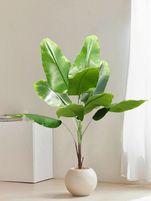 grandes bananiers artificiels et palmiers en plastique pour décoration jardin - vue 3 sur 8