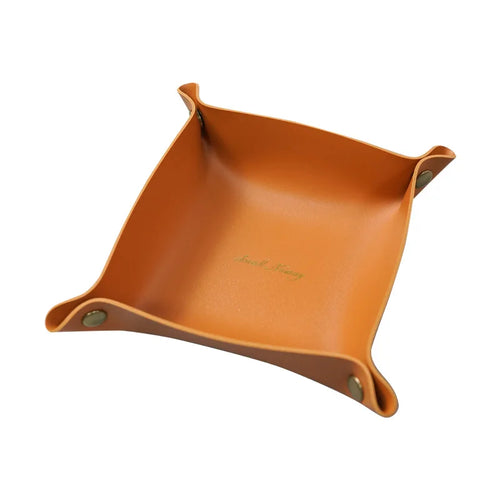 plateau de rangement en cuir pour bureau et bijoux - vue 15 sur 16