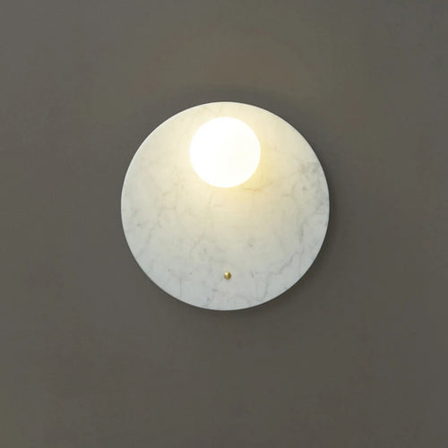 applique led marbre vert décor intérieur salon table chevet couloir nordique - vue 6 sur 8