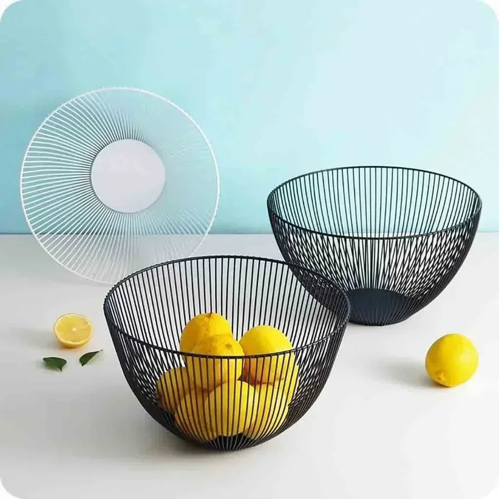 panier de rangement en métal pour outils et aliments - vue 3 sur 8