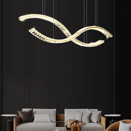 lustre en cristal élégant pour éclairage suspendu - vue 2 sur 12