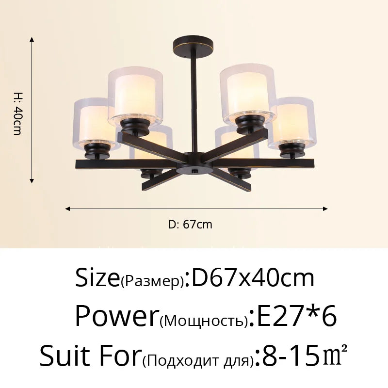 Bosmos European Style Decorative LED Chandeliers For Living Rooms, Bedrooms, And Modern Simple Indoor Lighting - vue 12 sur 21