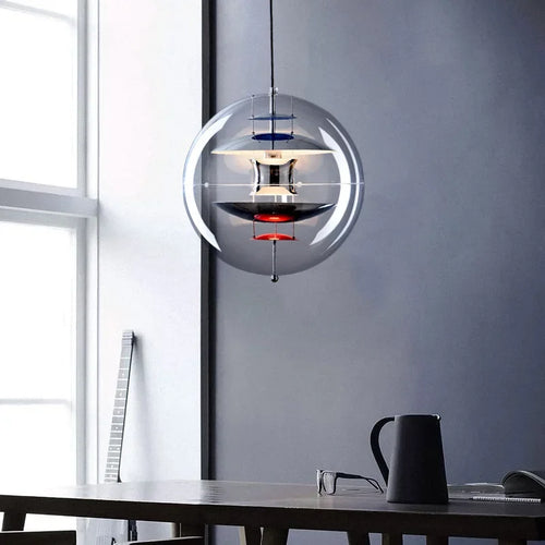 suspension globe planet design pour bar et restaurant - vue 2 sur 9