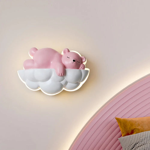 applique murale ours polaire lumineuse pour enfants avec télécommande - vue 4 sur 9