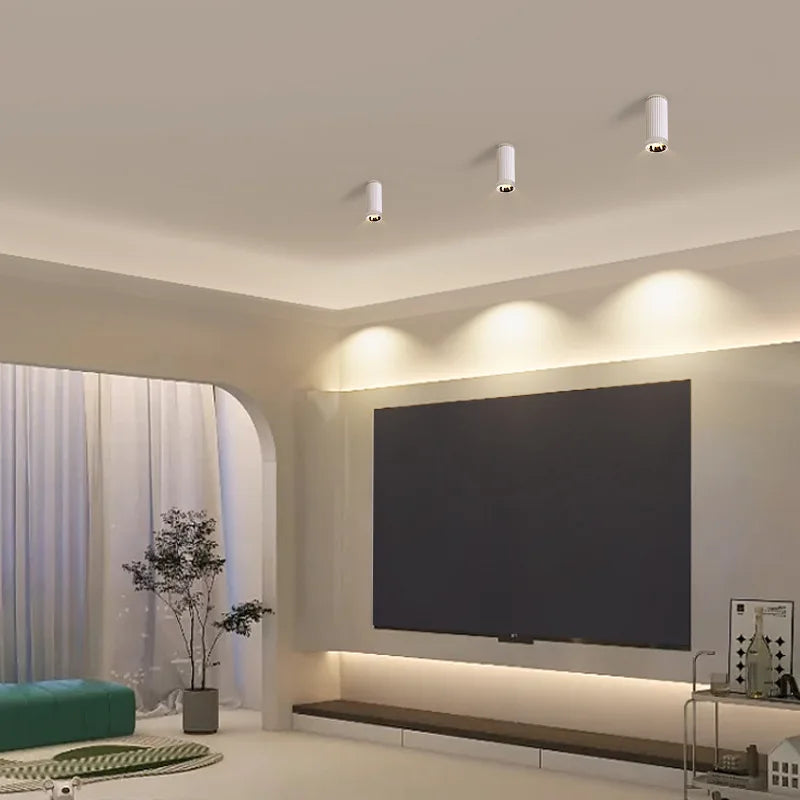 Creative Living Room LED Spotlight Roman Columns Design Ceiling Downlight for Hallway Aisle Entrance Stair White Chrome Gold - vue 3 sur 7