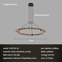 lustre LED circulaire moderne design nordique pour intérieur élégant