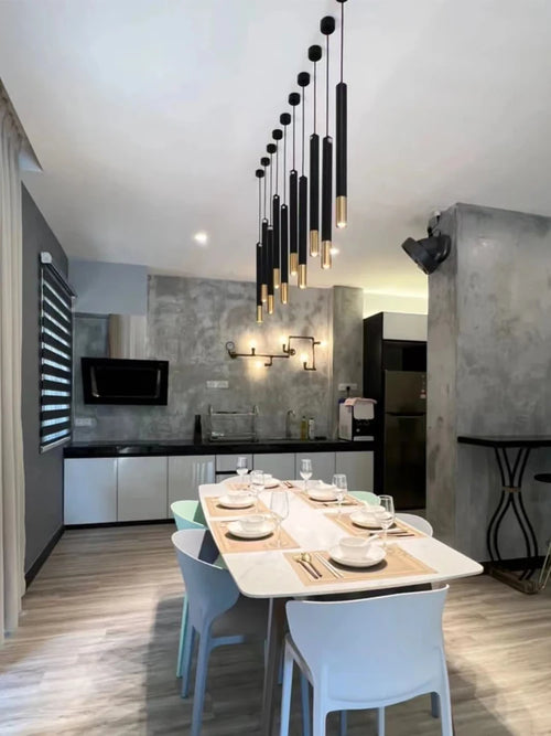 lustre led tubulaire pour éclairage intérieur de restaurant - vue 3 sur 17