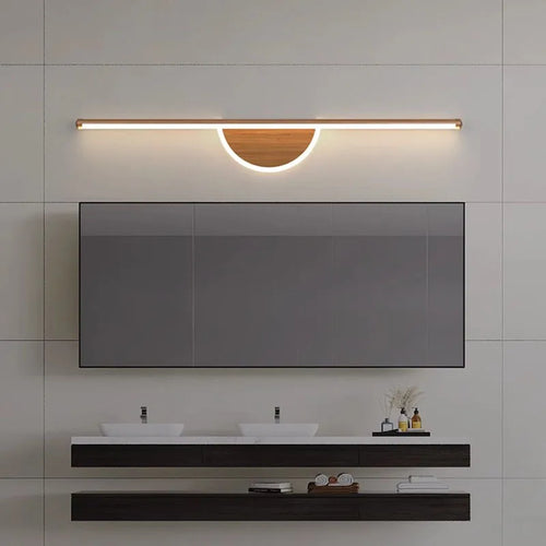 applique murale led moderne grain de bois décoration intérieure - vue 3 sur 21