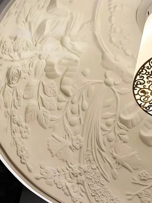 réplique de lustre skygarden en résine relief art romantique - vue 5 sur 11