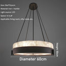 lustre moderne en marbre avec éclairage led créatif intérieur
