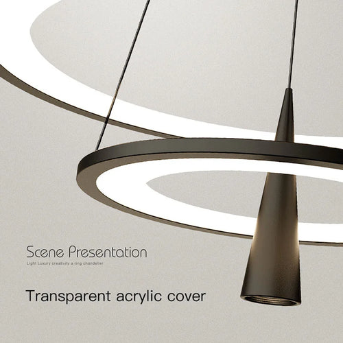 lustre moderne en cercle pour décoration intérieure élégante - vue 6 sur 10
