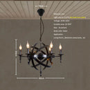lustre industriel rétro globe en fer style loft américain