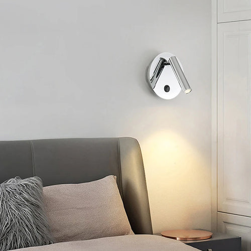 applique murale métal chrome lecture angle réglable - vue 4 sur 10