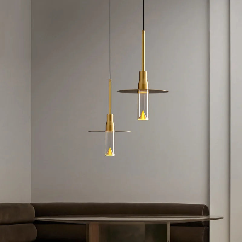 suspension design en cuivre pour éclairage intérieur chic - vue 4 sur 8