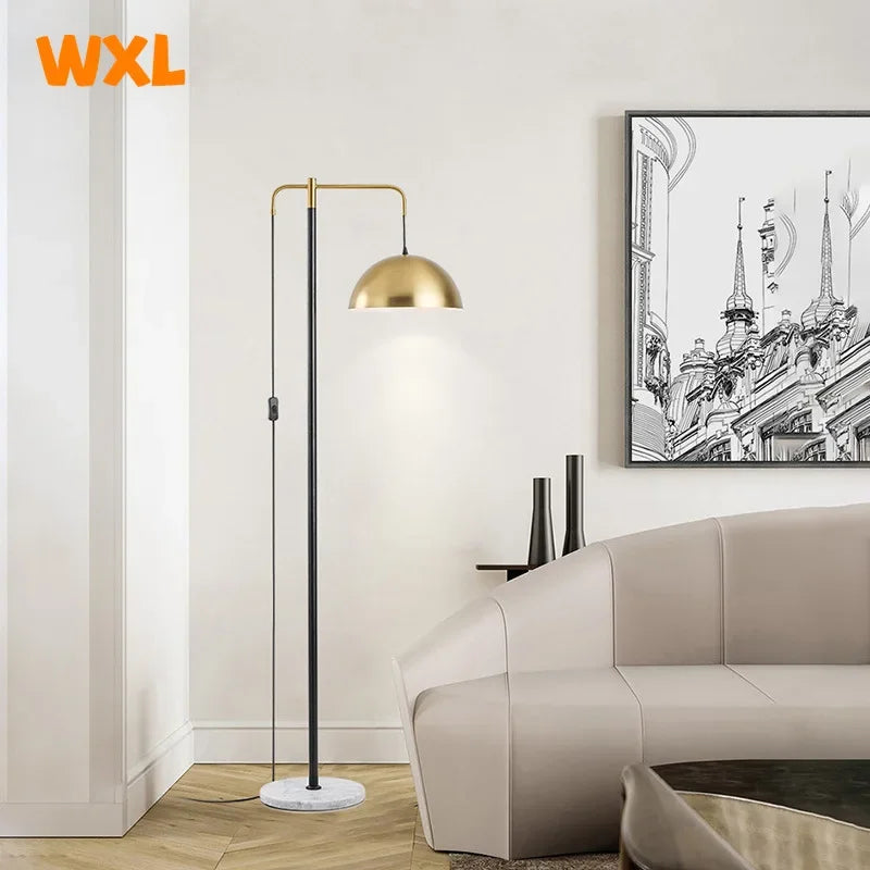 Modern marble LED floor lamp Creative living room, bedroom, study, hotel floor lamp Warm light bedside decorative lamp - vue 2 sur 7