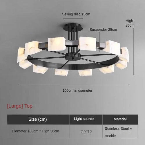 suspension moderne en marbre espagnol pour intérieur élégant - vue 9 sur 10