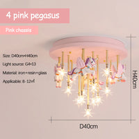 plafonnier moderne licorne étoiles décoration pour enfants intérieur