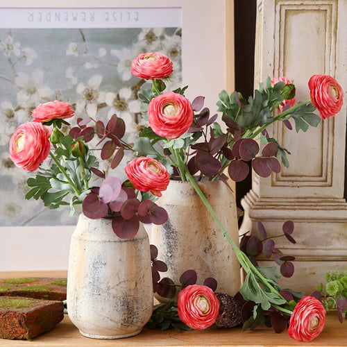 têtes de bouton d'or fleurs artificielles en soie décoration mariage - vue 3 sur 10