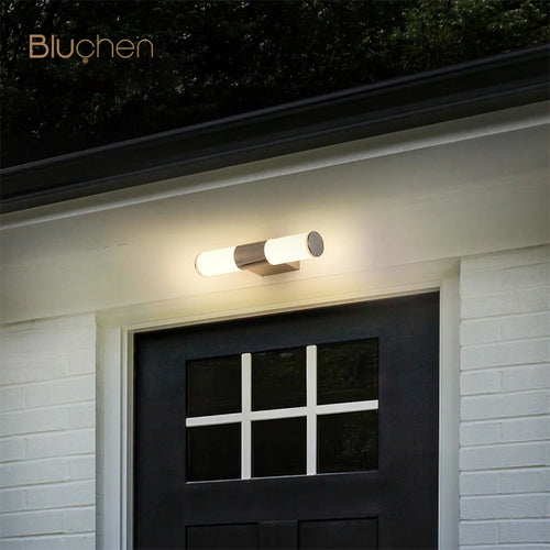 applique murale led moderne en acier inoxydable design nordique - vue 4 sur 7