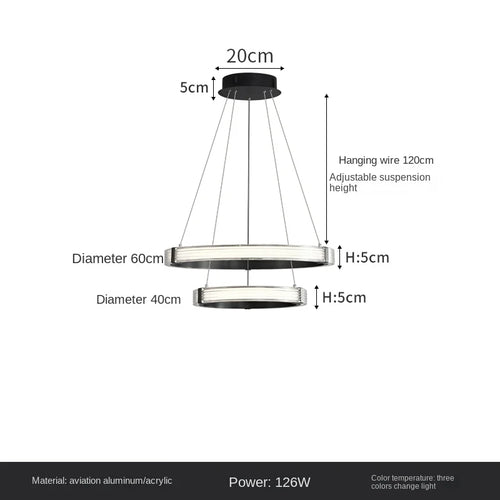 suspension circulaire de luxe postmoderne pour décoration intérieure élégante - vue 12 sur 12