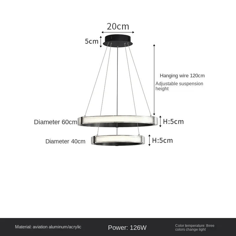 suspension circulaire de luxe postmoderne pour décoration intérieure élégante - vue 12 sur 12
