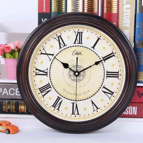 horloge murale rétro silencieuse classique en abs quartz - vue 8 sur 7