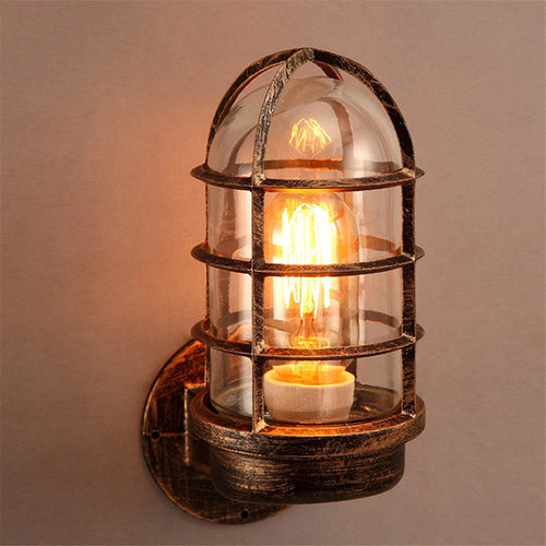 applique murale vintage industriel led fer loft rétro moderne - vue 3 sur 7