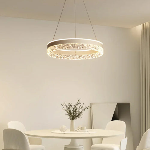 lustre led moderne en cristal pour décoration intérieure - vue 5 sur 14