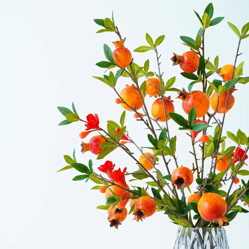 plante verte artificielle 5 têtes grenades décoration intérieure - vue 6 sur 8