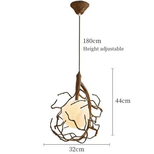 lustre suspendu en forme de branche d'arbre à led décor rétro - vue 12 sur 12