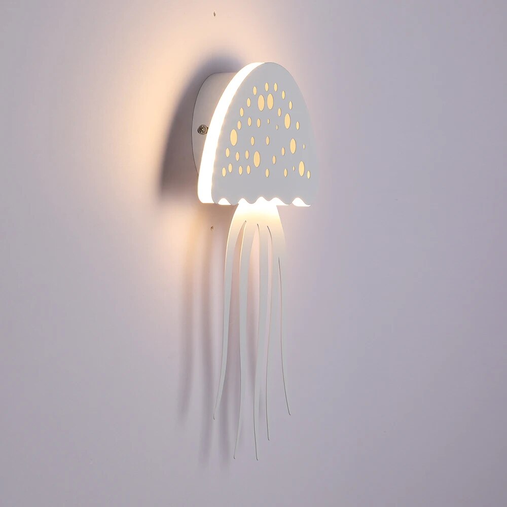 Applique murale blanche en forme de méduse à LED - vue 3 sur 7
