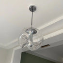 plafonnier bauhaus en verre avec ondulation led moderne