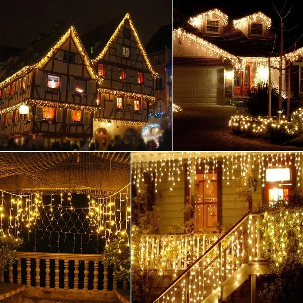 guirlande lumineuse extérieure décorations de Noël pour hiver - vue 5 sur 12