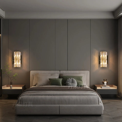 applique murale moderne en cristal pour décoration intérieure élégante - vue 6 sur 14