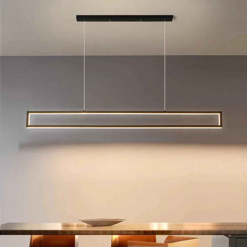 Modern LED black dimming living room light used for hanging decoration of restaurant, coffee shop, bar lighting fixtures - vue 4 sur 8