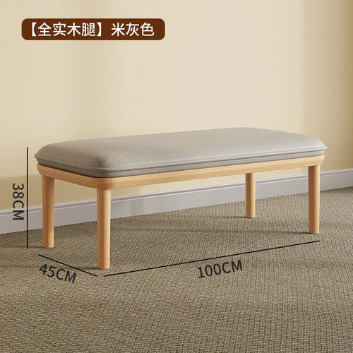 tabouret en velours moderne nordique pouf unique et peu encombrant - vue 12 sur 24