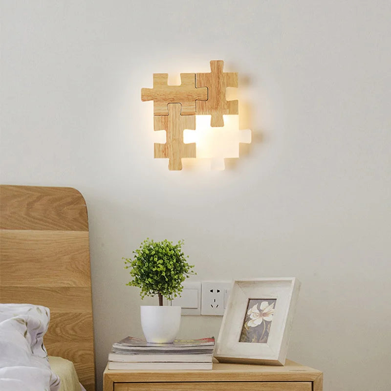 Applique murale LED en bois au design nordique - vue 5 sur 8