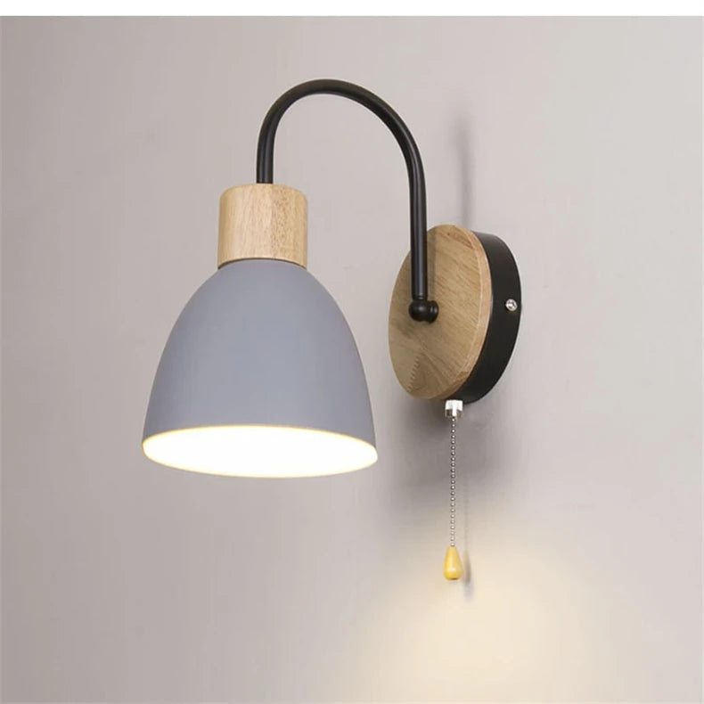 applique murale nordique moderne macaron avec interrupteur led - vue 16 sur 18