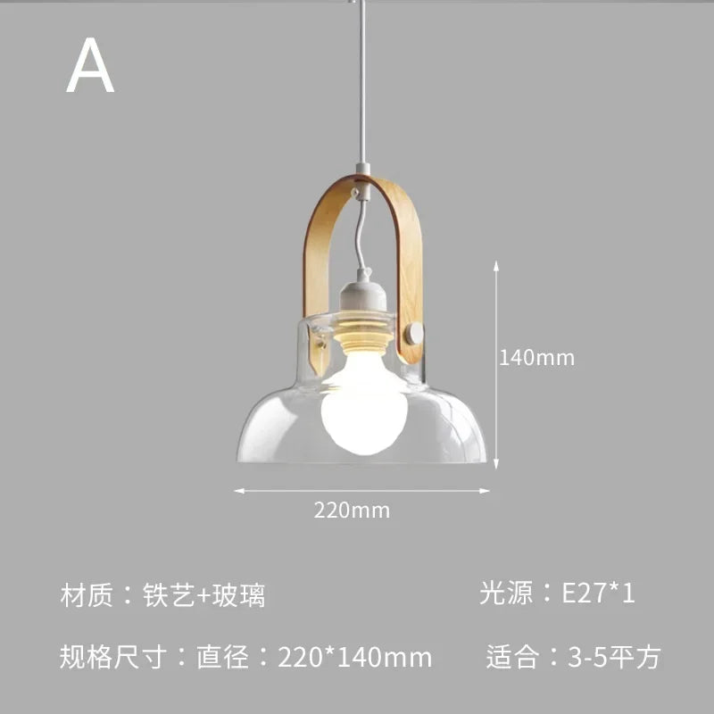suspension design nordique moderne en verre décoration intérieure - vue 8 sur 9