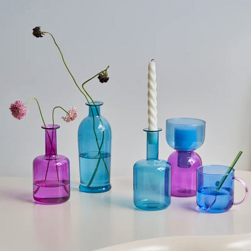 bougeoir en verre pour décoration de mariage et intérieur - vue 2 sur 15
