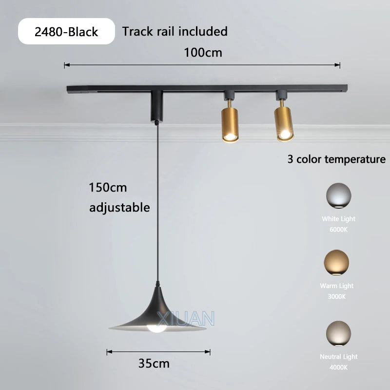 suspension wabi-sabi rétro en métal et bois pour boutique - vue 16 sur 17