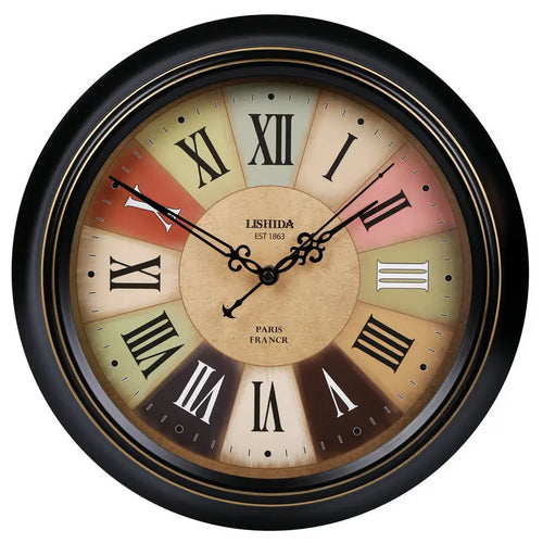 horloge murale vintage silencieuse design classique en métal - vue 16 sur 26