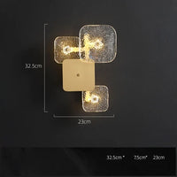 plafonnier design rond à couches en cuivre doré
