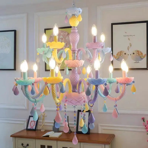 lustre arc-en-ciel en cristal design kawaii pour décoration chambre enfant - vue 5 sur 18