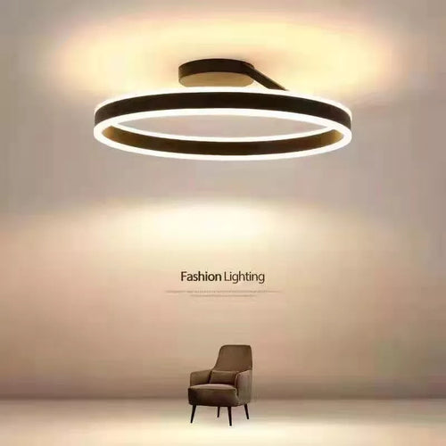 lustre nordique led réglable anneau suspension lumière décor - vue 2 sur 12