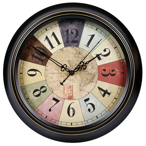 horloge murale vintage silencieuse design classique en métal - vue 23 sur 26